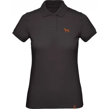 Dámská košile Dámská polokošile s výšivkou ohaře - L / Černá