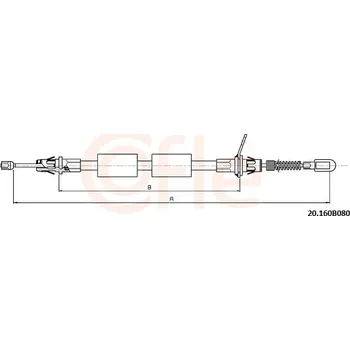 Lanko parkovací brzdy Tazne lanko, parkovaci brzda, , 04721029AL, COFLE, 20.160B080