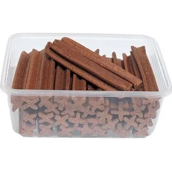 Pamlsek pro psa DELIKA-PET Dentální kříže s calciem játrové 700g dóza