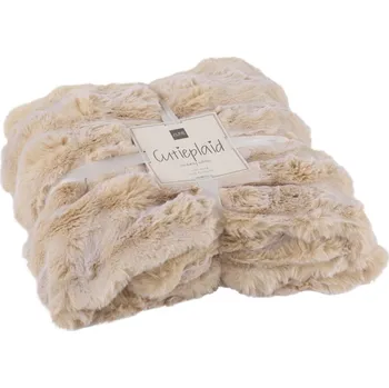 deka Béžový pléd J-line Wavy 180 x 130 cm