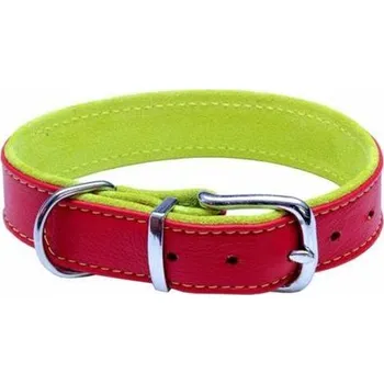 Obojek pro psa PROFIZOO Kožený obojek JACKY (32mm x 46cm; O 32mm x 32-41cm) červená