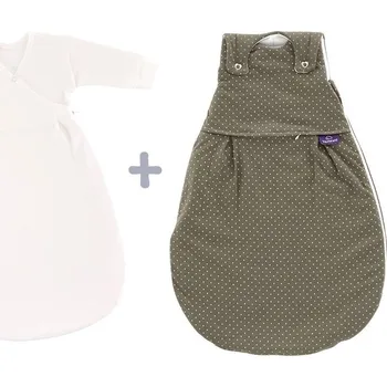 Spacák TRÄUMELAND Spací pytel Liebmich 3dílný set Pünktchen Oliv Velikost (od výrobce): 62/68