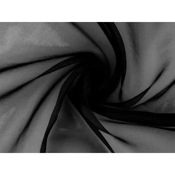 Organza dekorační s leskem, barva 9 černá