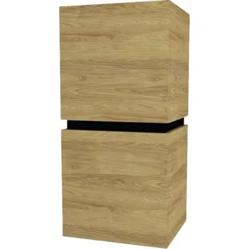 Koupelnový nábytek Koupelnová závěsná skříňka Devo Viva 2.0 levá ořechovec přírodní 40 x 84 x 35 cm VV2-S2D1SL40x35-P71