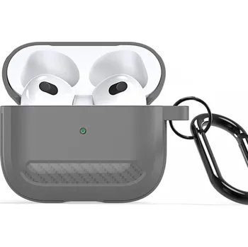 Pouzdro na mobilní telefon DUX DUCIS PECB pouzdro s háčkem pro AirPods 3 Šedé