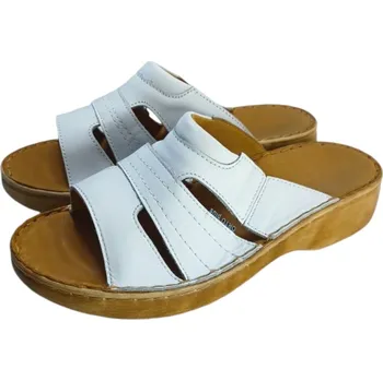 Dámské pantofle 2043- kožené nazouváky s podporami kleneb nožních na klínku ve více barvách 41