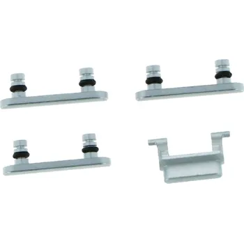 Náhradní díl pro mobilní telefon Tlačítka pro vypnutí hlasitosti a ztlumení zvuku, boční tlačítka pro iPhone 7 stříbrný Ori 4ks v jedné sadě