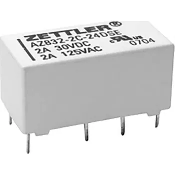 Cívka Zettler Electronics, AZ832-2C-24DEA relé do DPS, monostabilní, 1 cívka, 220 V/DC, 250 V/AC, 3 A, 1 ks