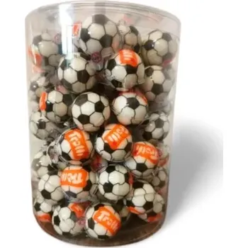 Bonbon Želé TROLLI Super Kick 19 g - Fotbalové míče (balení 100 ks) (plněné želé / fotbalové míče s kyselou náplní)