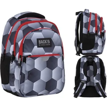 Školní batoh Školní batoh vícekomorový Back Up černý, odstíny šedé a stříbrné 24 l