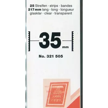 Obal pro sběratelský předmět Leuchttrum Hawidky průhledné, pásky 217 x 35 mm, 25 ks