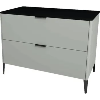 Koupelnový nábytek Koupelnová skříňka pod umyvadlo Devo Lotos ocelově šedá/černá 100 x 76 x 53 cm LF-SUS2S100x76-F105