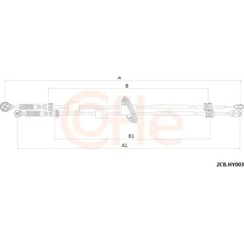 Tažné lanko, ruční převodovka, , COFLE, 2CB.HY003