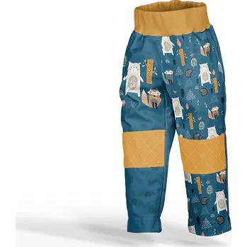 Panel se střihem na softshell kalhoty petrol forest 104