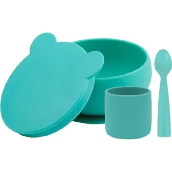 Jídelní set MINIKOIOI Set na stolování BLW1 Aqua Green