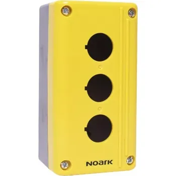 tlačítko NOARK 111414 Ex9P2 FH 3 y EU Ovládací krabička, 3 otvory, žlutá (NOARK 111414 Ex9P2 FH 3 y EU)