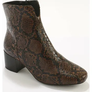 Dámská zimní obuv Kotníkové boty na podpatku kaštanová 38