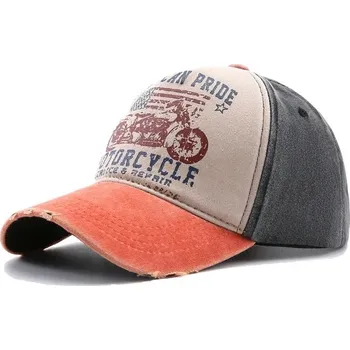 Kšiltovka Baseballová kšiltovka s motorkářským motivem | čepice s kšiltem - oranžový