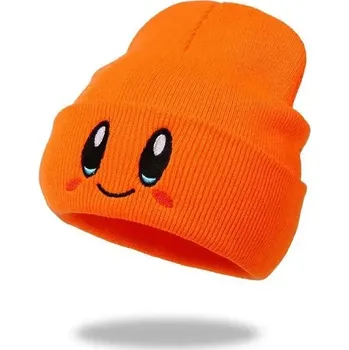 Čepice Pletená zimní čepice pro děti a dospělé | pohodlná čepice - oranžový