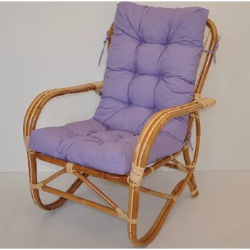 Zahrada Axin Trading s.r.o. Ratanové křeslo Nilam polstr fialový melír