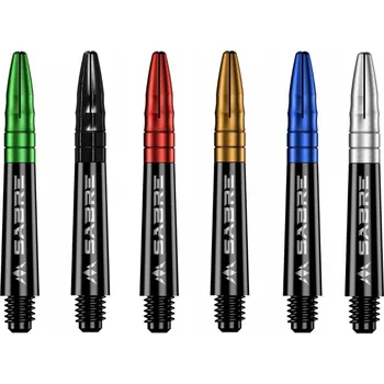 Příslušenství pro šipky Shafty Mission Sabre Short Černo-zelený top