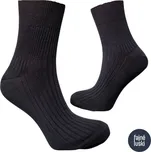 Ponožky 100% bavlna ČESKÁ VÝROBA jemný lem žebrované 41 černá