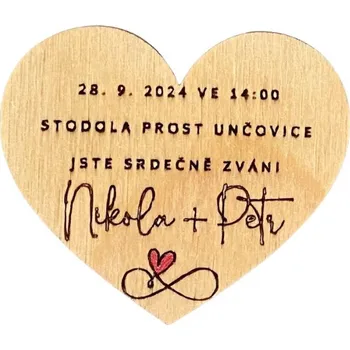Svatební dekorace Svatební magnetky personalizované - 5