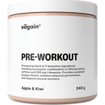 Sportovní výživa Vilgain Pre-Workout – jablko s kiwi 240 g