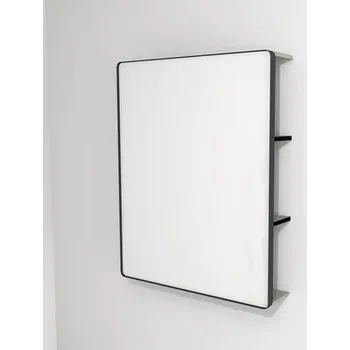 Zrcadlo LED zrcadlo do koupelny s osvětlením Devo Sonus 2.0 75,5 x 94 cm IP 44 šedá/černá SO2-LUPL75x94-F91