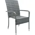 Yoro zahradní židle polyratan 51524 4 ks melírovaná šedá