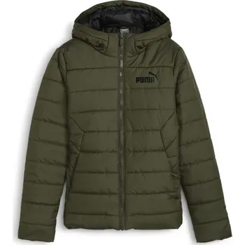 Chlapecká bunda Chlapecká bunda Puma ESSENTIALS HOODED PADDED JACKET 128 Tmavě zelená, Černá
