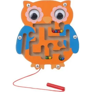 Hrací kostka Magnetické kuličkové bludiště - Sova