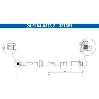 Brzdová hadice Brzdová hadice ATE 24.5104-0378.3