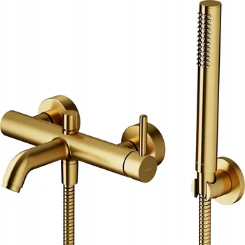 Vodovodní baterie Jednopáková nástěnná vanová a sprchová baterie Omnires zlatá