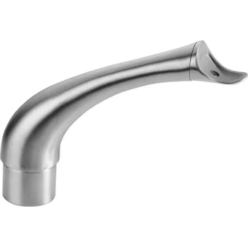 Zábradlí Konzole pro madlo, nastavitelná, zahnutá, O42,4 x 2 mm, madlo O42,4 mm, nerez. ocel 316, kartáčovaná
