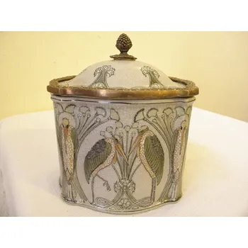 Dóza na potraviny SECESNÍ PORCELÁNOVÁ DÓZA S VÍKEM 16,5 cm