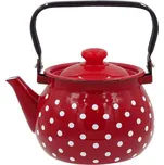 TORO Smaltovaná konvice 2,5l puntíky