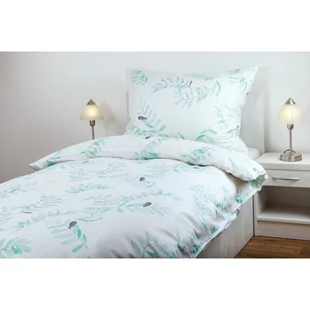 Povlečení Ložní souprava z bavlněného saténu - mintová lupínka