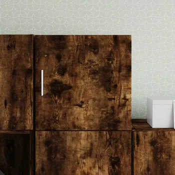 Příborník do zásuvky vidaXL Nástěnná skříňka 40 x 42,5 x 40 cm kompozitní dřevo [846101] Barva: kouřový dub