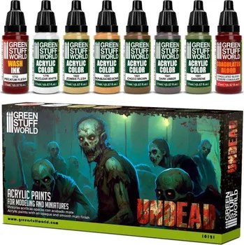 Výtvárné potřeby Green Stuff World Paint Set - Undead (Green Stuff World)
