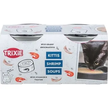 Krmivo pro kočku Trixie kuřecí polévka s krevetami MULTIPACK 4x80 g