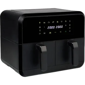 fritéza Princess 01.182068.01.001 dvojitá fritéza, 8 l, 2400 W, s displejem, černá