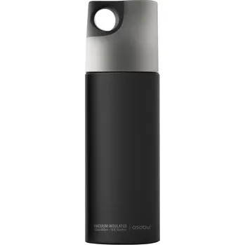Termoska Lahev na pití Asobu Le Canal Nerezová ocel 480 ml, černá a šedá