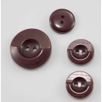 Knoflík Dírkový knoflík - vínový - průměr 1,8 cm