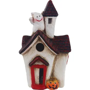 Bytová dekorace Halloweenský dům s LED osvětlením X6033