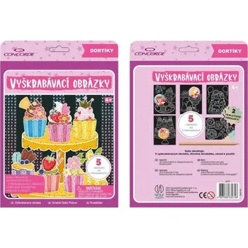 omalovánky Concorde Vyškrabávací obrázky - Dortíky