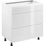 Kuchyňská skříňka ASPEN D80S3 - bílá/bílá