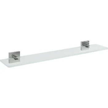 Drátěná police SAPHO X-SQUARE skleněná police 500mm, chrom/čiré sklo