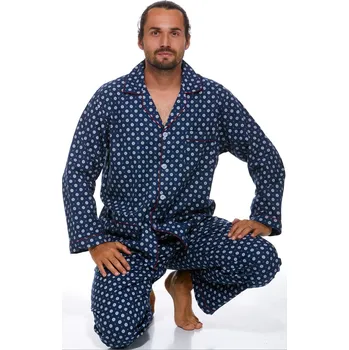 Pánské pyžamo Pánské pyžamo, flanel PAPM445 modrá m