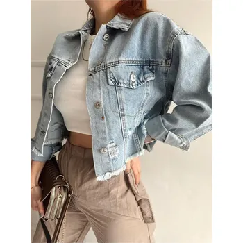 Pánská casual bunda 90767 Dewberry Ice Blue Laser Denim Jacket-BLUE dewberry šedá 2871817